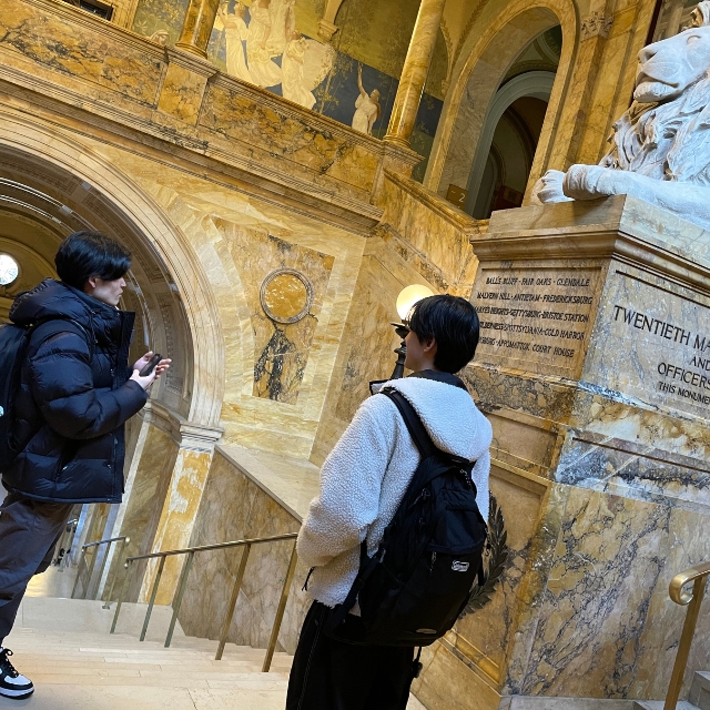Kings Boston visit the historic Central Library